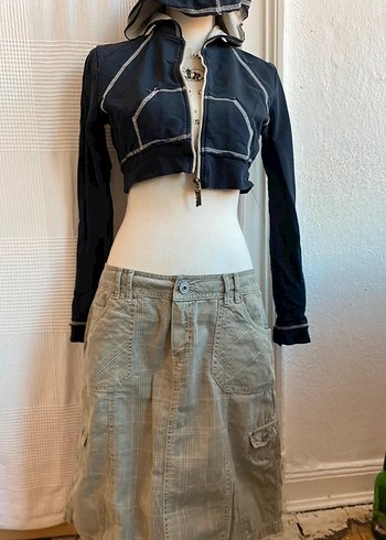 Bej Midi Kot Etek - Görsel 3