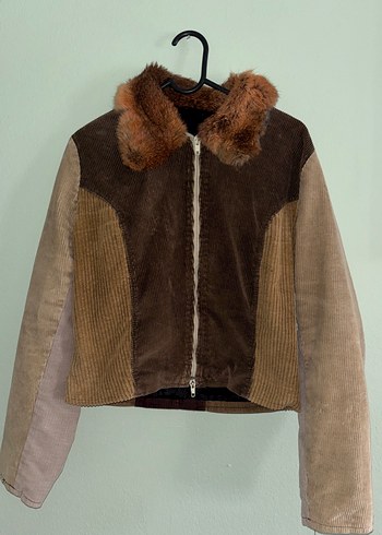 American Vintage Vintage Siklik Ve Rahatlik Kurklu Kahverengi Kadife Ceket