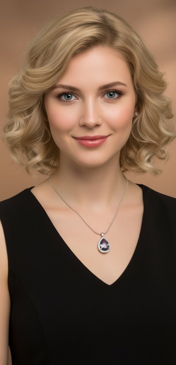 Mor Zincir Detaylı Gotik Uzun Kolye - Görsel 5