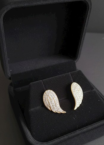 Altın Renkli Mini Payetli Küpe - Görsel 2