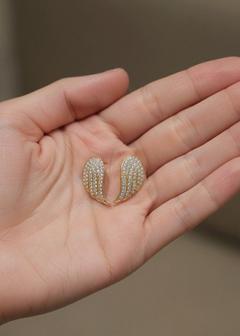 Altın Renkli Mini Payetli Küpe - Görsel 3