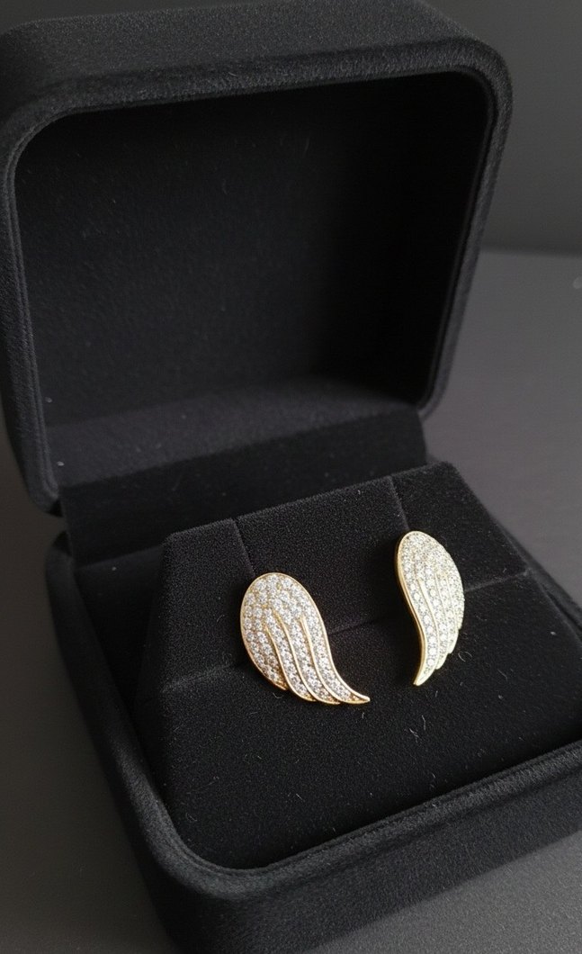 Altın Renkli Mini Payetli Küpe - Görsel 2