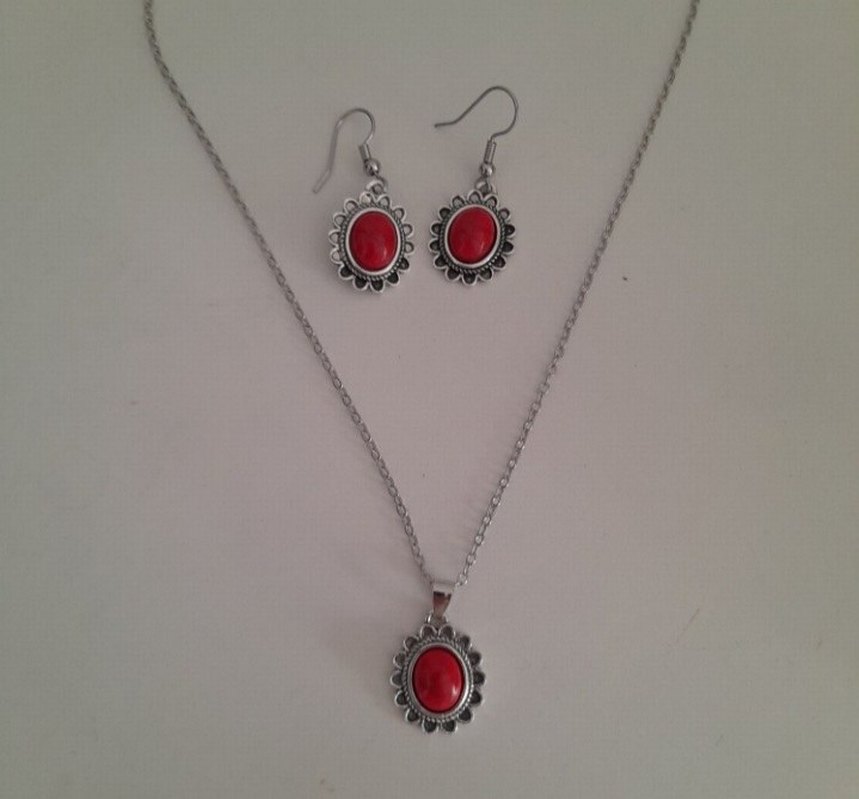 Kırmızı Boncuklu Bohem Takı Seti - Görsel 4