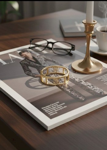 Klasik Parlak Altın Tokalı Kadın Bileklik - Görsel 4