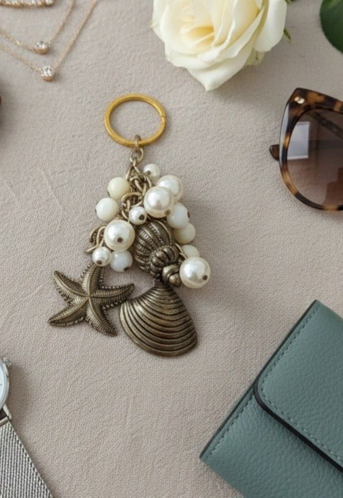 Boncuklu Bohem Deniz Temalı Anahtarlık - Görsel 2