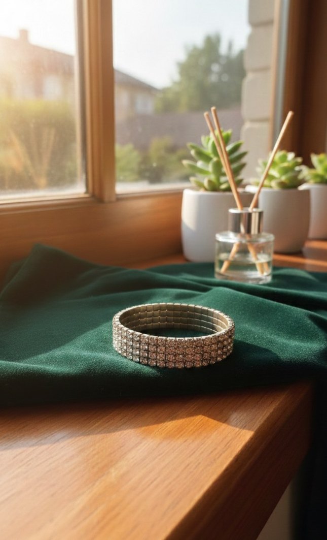 Altın Renkli Parlak Kadın Bileklik - Görsel 2