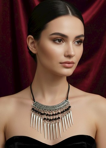 Bohem Uzun Boncuklu Kadın Kolye - Görsel 4