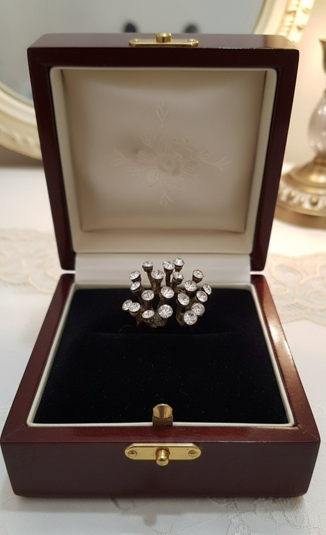 Vintage mercan taşlı Yüzük - Görsel 3