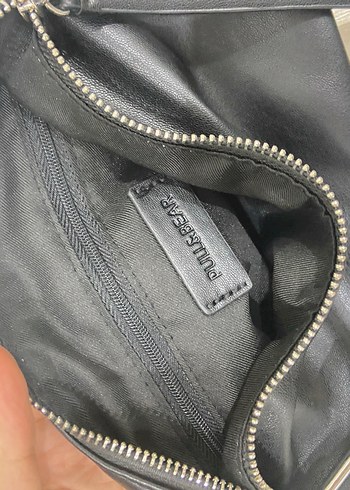 Fermuarlı Siyah Deri Kadın Çanta - Görsel 2