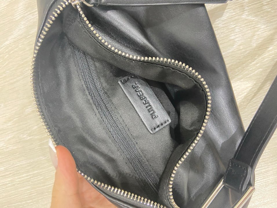 Fermuarlı Siyah Deri Kadın Çanta - Görsel 2