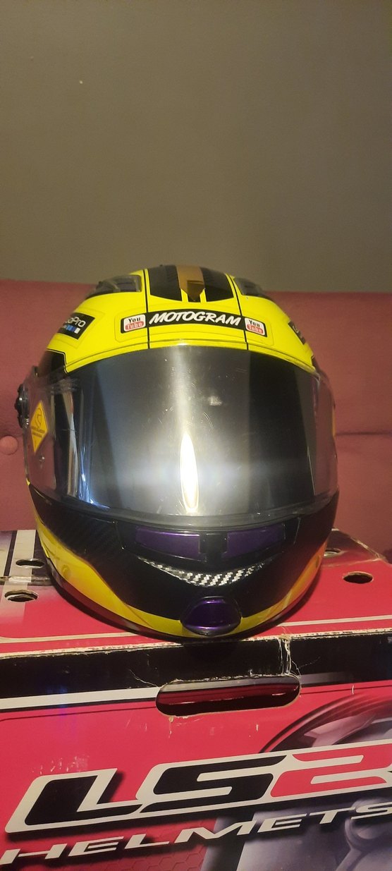 LS2 FF370 Shadow Neon Sarı ÇENE AÇILIR KASK L BEDEN - Görsel 2