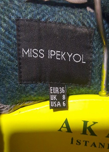 Düğmeli Yeşil Midi Yün Kadın Kaban - Görsel 6