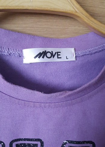 Mor Baskılı Kadın Triko Sweatshirt - Görsel 2