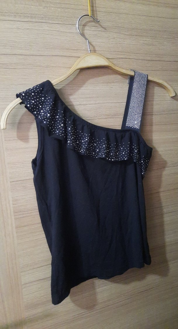 Taşlı kemer detaylı abiye bluz - Görsel 5