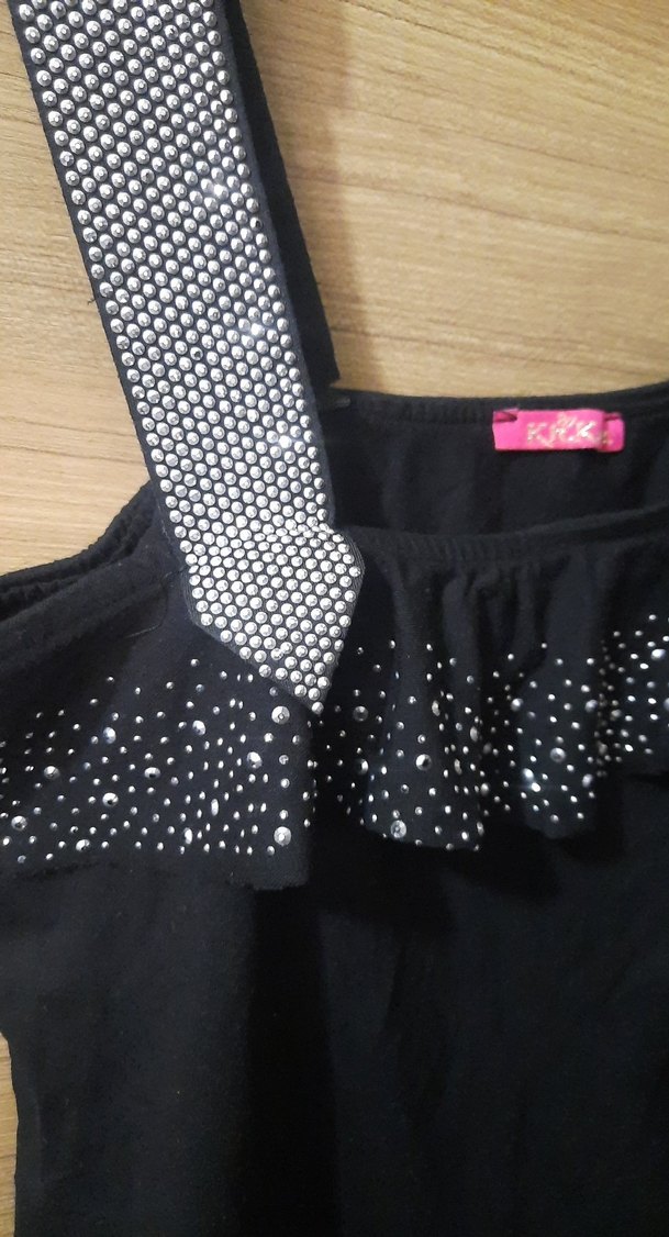 Taşlı kemer detaylı abiye bluz - Görsel 2