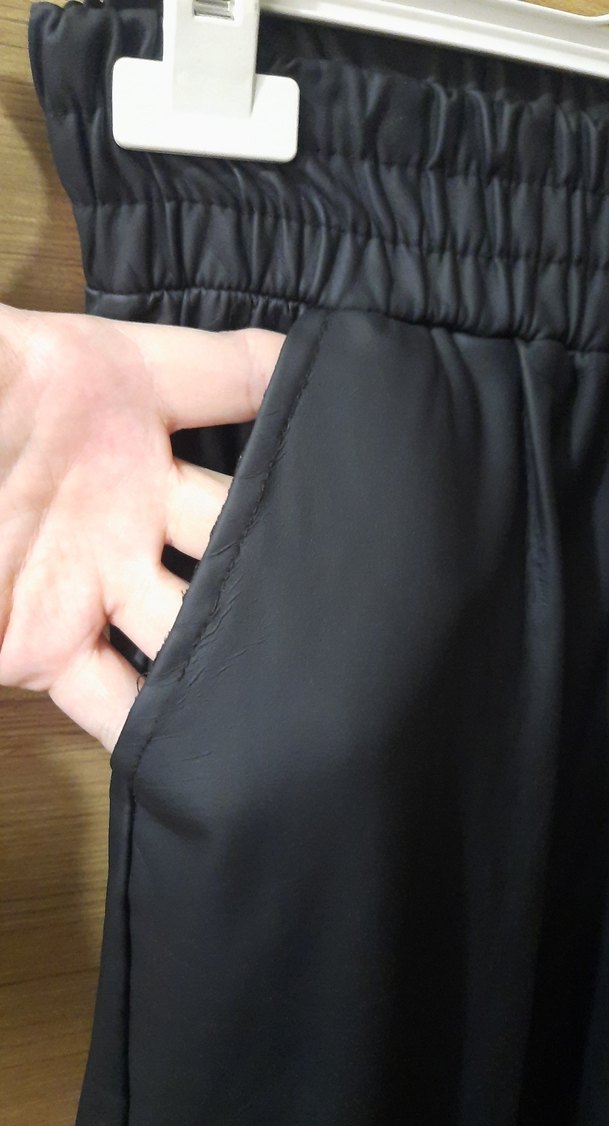 Mat deri salaş kadın kargo pantolon - Görsel 2