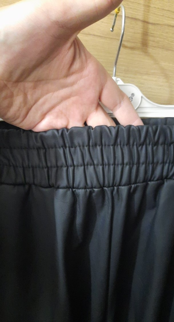 Mat deri salaş kadın kargo pantolon - Görsel 5