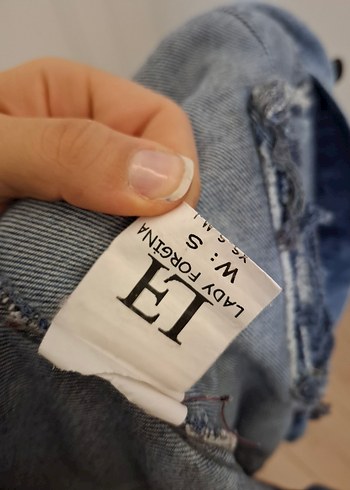 Kadın Mavi Oversize Kot Ceket - Görsel 4