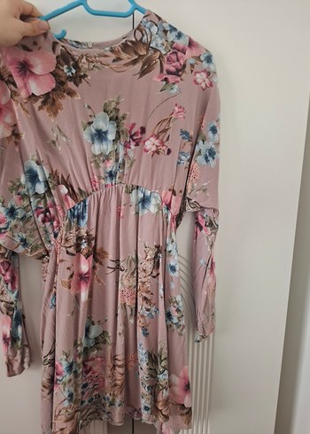 Pembe Çiçekli Bohem Tunik - Görsel 5