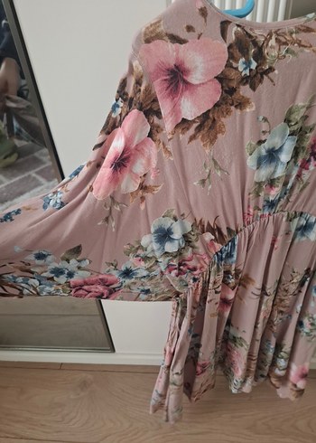 Pembe Çiçekli Bohem Tunik - Görsel 3