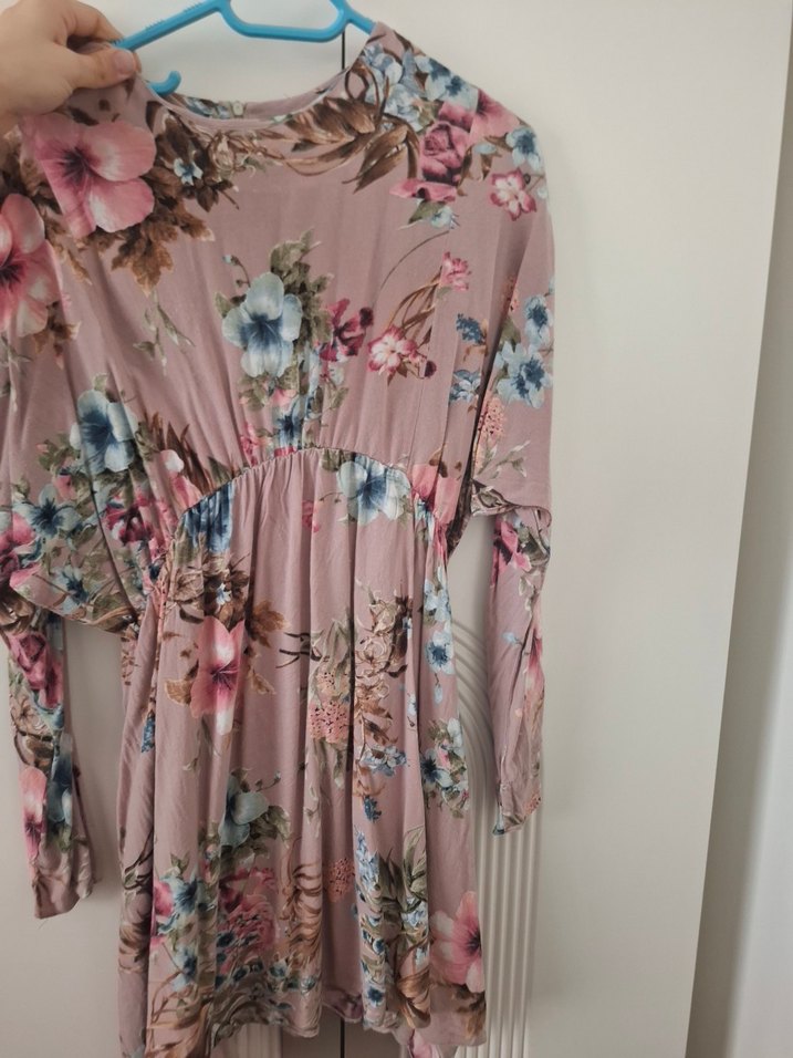 Pembe Çiçekli Bohem Tunik - Görsel 5