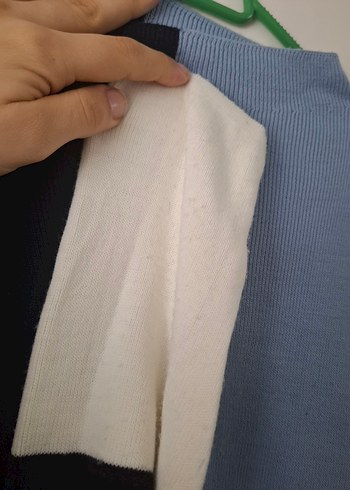 Renk Bloklu Kadın Triko Kazak - Görsel 3