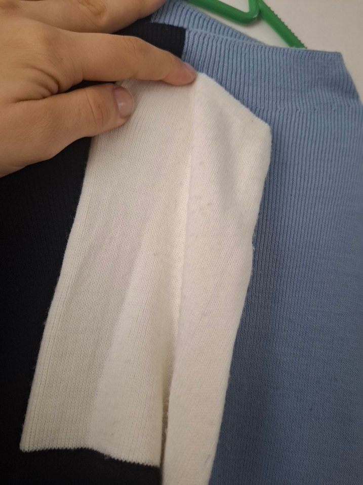 Renk Bloklu Kadın Triko Kazak - Görsel 3