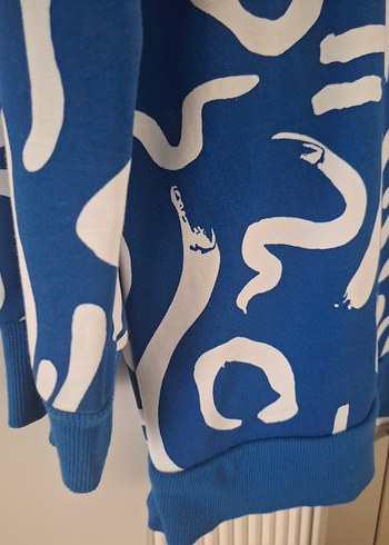 Mavi Baskılı Uzun Kollu Kadın Sweatshirt - Görsel 3