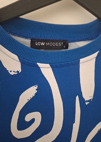 Mavi Baskılı Uzun Kollu Kadın Sweatshirt - Görsel 2