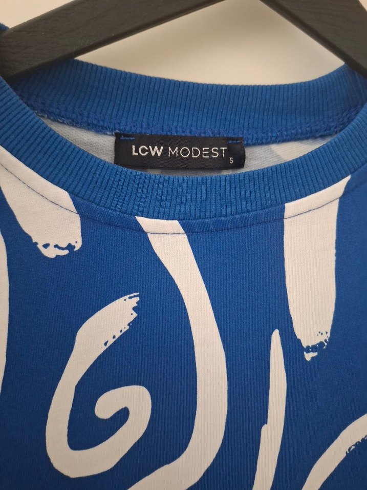 Mavi Baskılı Uzun Kollu Kadın Sweatshirt - Görsel 2