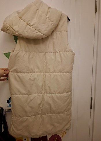 Bej Düğmeli Kadın Midi Yelek - Görsel 3