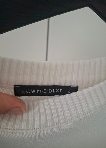 Kadın Beyaz Çizgili Pamuklu Triko Kazak - Görsel 5