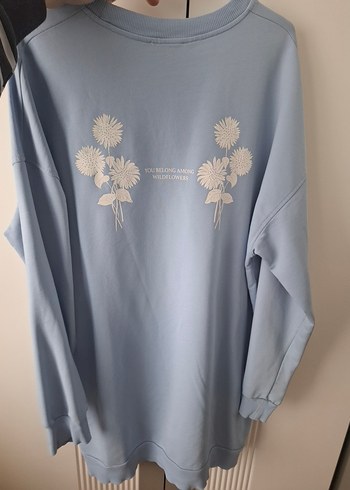 Mavi Baskılı Kadın Sweatshirt - Görsel 4