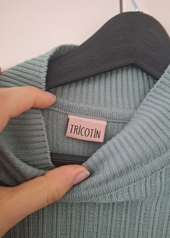 Haki Kadın Boğazlı Triko Tunik - Görsel 2