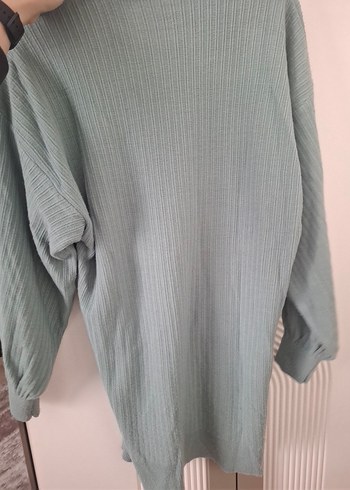 Haki Kadın Boğazlı Triko Tunik - Görsel 3