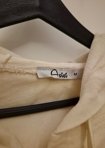 Bej Kapüşonlu Uzun Kollu Baskılı Kadın Gömlek - Görsel 3