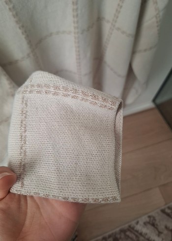 Bej Kadın Pamuklu Rahat Kesim Triko Kazak - Görsel 4