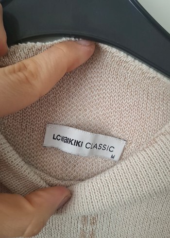 Bej Kadın Pamuklu Rahat Kesim Triko Kazak - Görsel 3