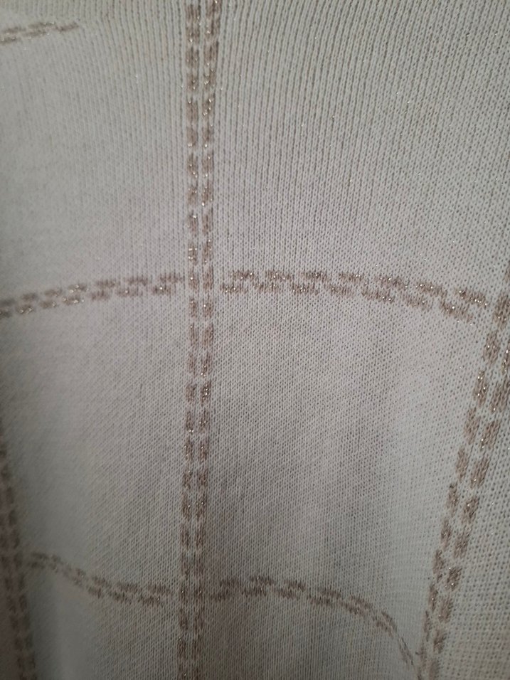 Bej Kadın Pamuklu Rahat Kesim Triko Kazak - Görsel 2