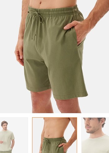 s Beden yeşil Renk Geniş Kesim Erkek Pijama Takımı