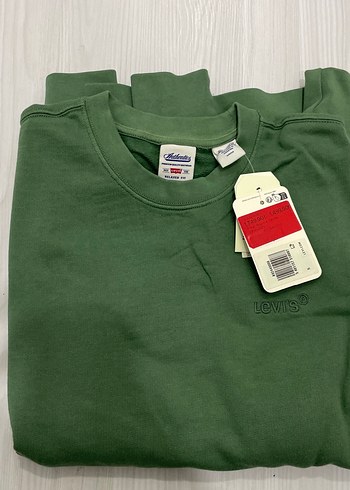 Levis Erkek Yesil Sweatshirt Bisiklet Yaka Rahat Kesim