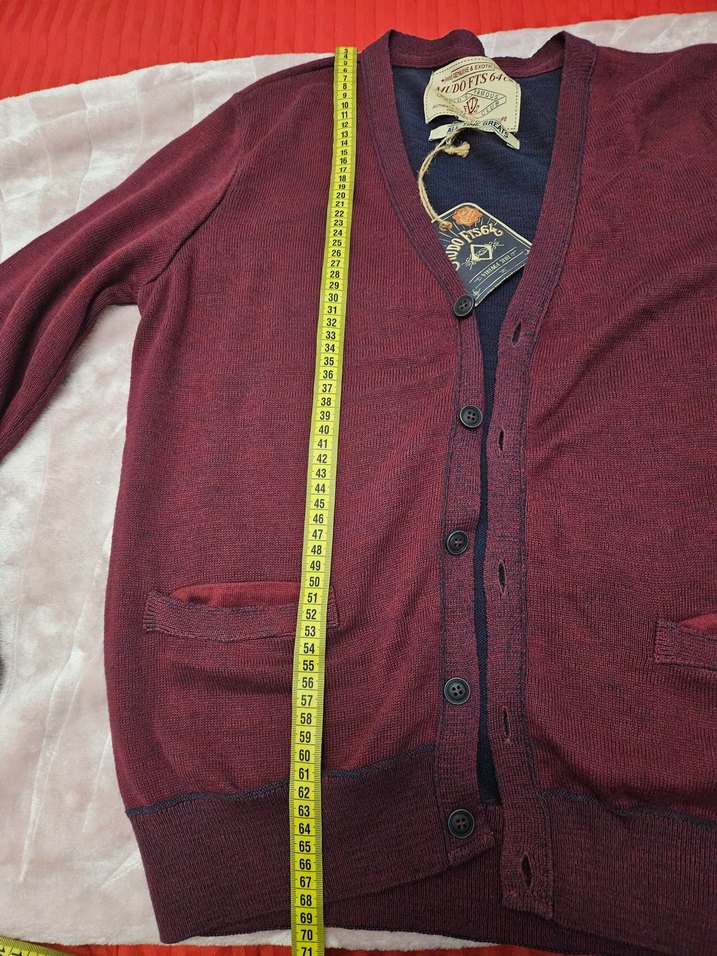 MUDO Bordo Düğmeli Erkek Yün Hırka - Görsel 2