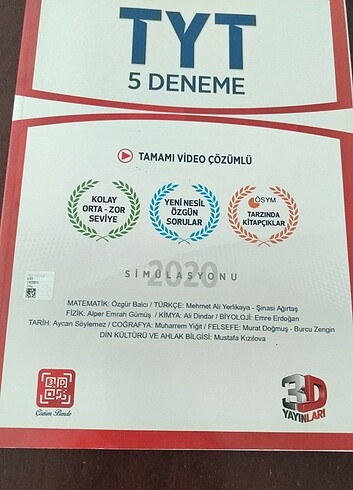 YKS TYT DENEMESİ 3D YAYINLARI