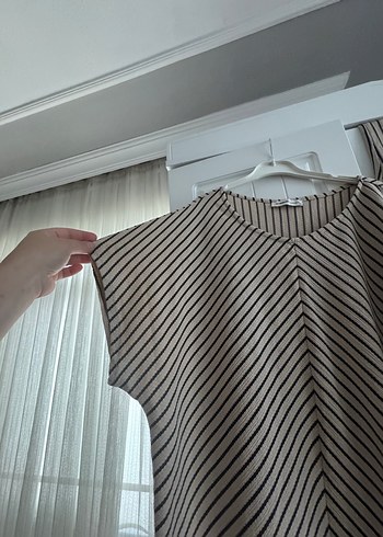 Bej Çizgili Kadın ikili takım - Görsel 3