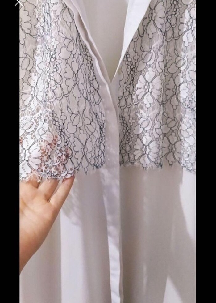 Lcw dantel detaylı gömlek - Görsel 3