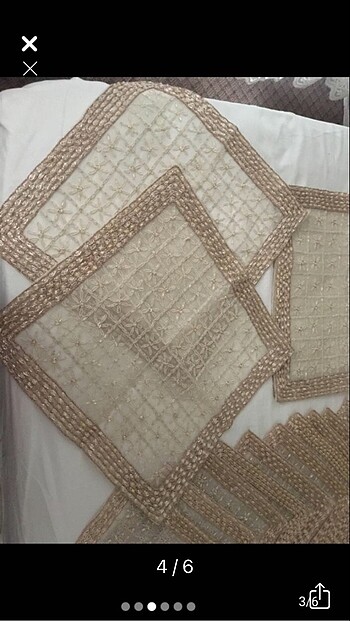 Boncuk işleme salon takımı - Görsel 4