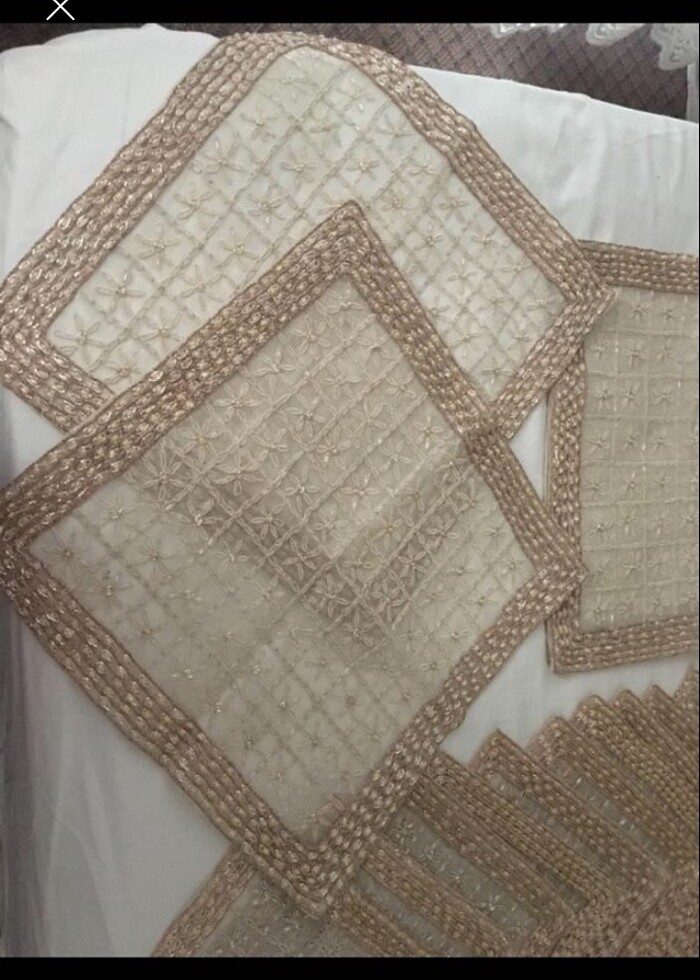 Boncuk işleme salon takımı - Görsel 4