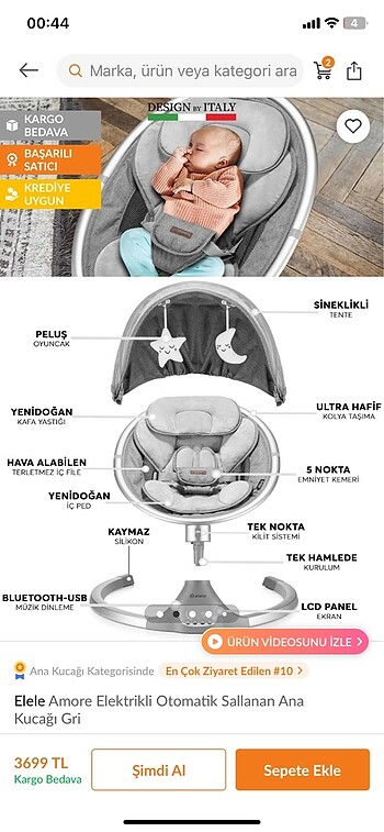 Elele amore elektrikli ana kucağı - Görsel 8