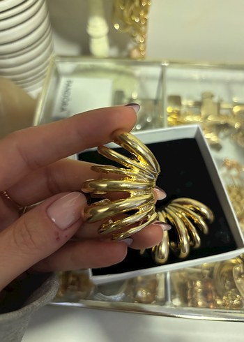 Gold küpe - Görsel 3