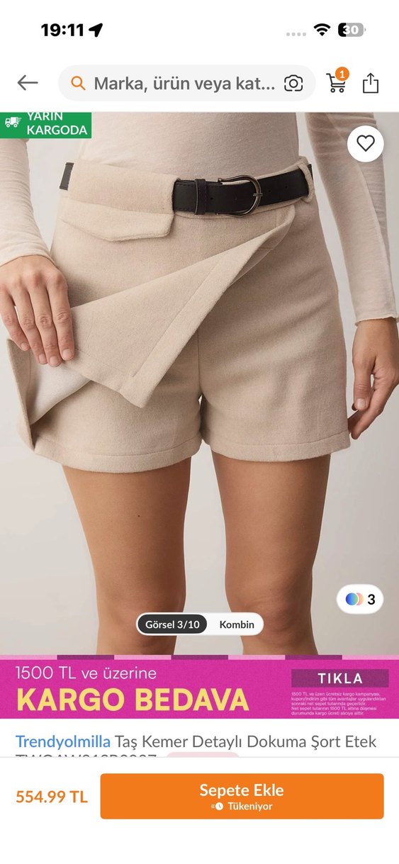 Milla şort etek - Görsel 3